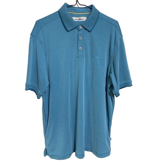 Tommy Bahama All Square Men's M Short Sleeve Golf Polo Modal Stretch Teal Blue - Picture 1 of 16